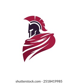 Sparta Logo, Spartan Helmet and Cloak for Greek Roman Warrior Knight Solider logo design inspiration