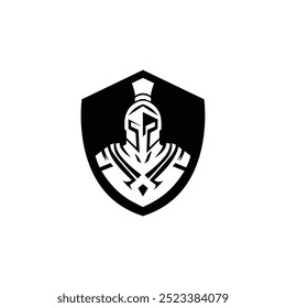 Logo Sparta, Capacete e Manto Espartano para o guerreiro romano grego Cavaleiro Solider logotipo inspiração