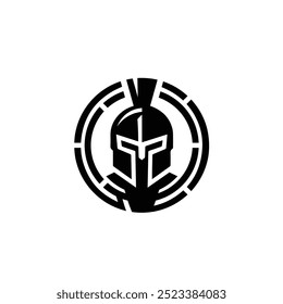 Sparta Logo, Spartan Helmet and Cloak for Greek Roman Warrior Knight Solider logo design inspiration