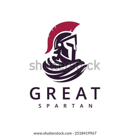 Sparta Logo, Spartan Helmet and Cloak for Greek Roman Warrior Knight Solider logo design inspiration