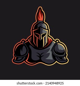 sparta mascot logo gaming vector illustration