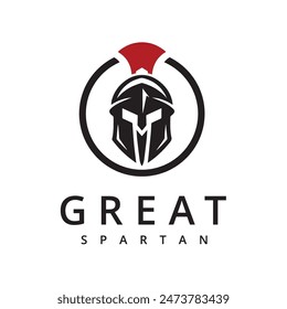 Sparta Maske, Spartan Helm für Griechisch Römisch Krieger Ritter Solider Logo Design Inspiration