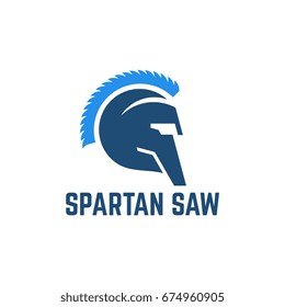 Sparta and Saw logo template designs vector illustration