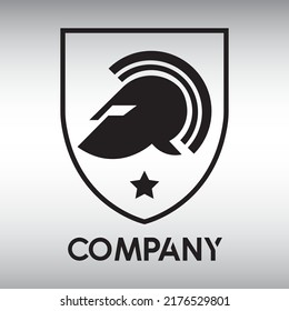 Sparta Shield Logo Template, Illustration Logo, logo Club, Community.