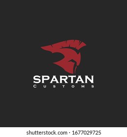 Sparta Warrior Helmet antique Logo design vector illustration.