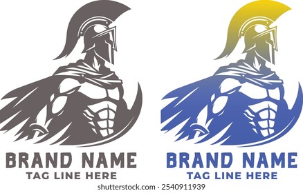 Modelo de design de logotipo Sparta Warrior