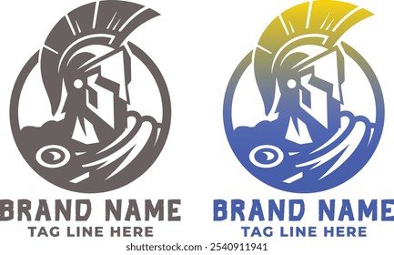 Sparta Warrior Logo Design Template