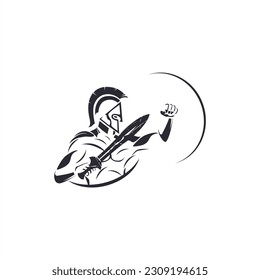 Logo de Sparta warrior, diseños de plantillas de logotipo de Elite Warrior