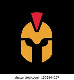 Sparta warrior symbol, gladiator knight logo design - Vector