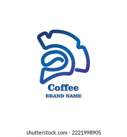 Spartacus coffee logo. Simple logo