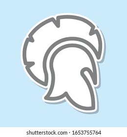 Spartacus, hat sticker icon. Simple thin line, outline vector of mythology icons for ui and ux, website or mobile application