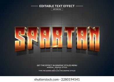 Spartan 3D editable text effect template