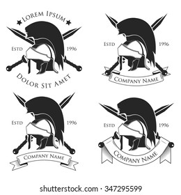 Spartan badge, logo vector illustration