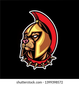 spartan bullies mascot logo, ready to use for your dog farm or bullies lovers