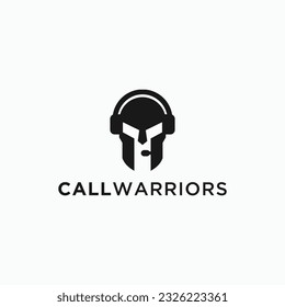 Spartan mit Logo-Design, Vektorgrafik