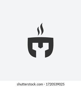 spartan coffee vector logo template