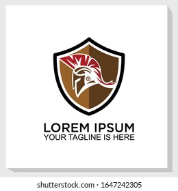Design-Vektorillustration für das Logo von Spartan-Creative-Mascot