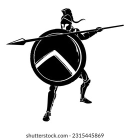 Spartan Defensive Block Shield and Spear Attack