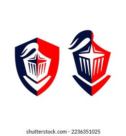 spartan emblem logo design vector template