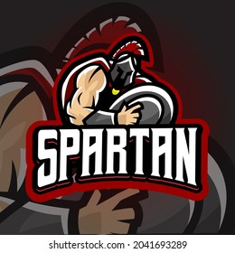 Spartan Esport logo. Suitable for team logo or esport logo and mascot logo, or tshirt design.