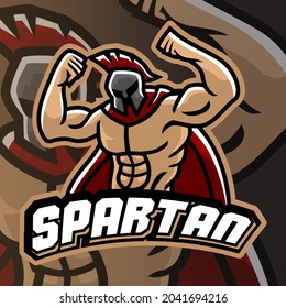 Spartan Esport logo. Suitable for team logo or esport logo and mascot logo, or tshirt design.