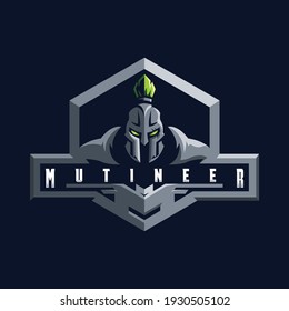 spartan esport and mascot logo
