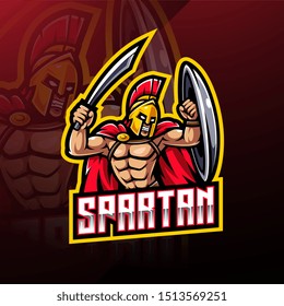 Spartan esport mascot logo design