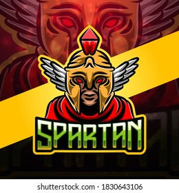 Spartan esport mascot logo design