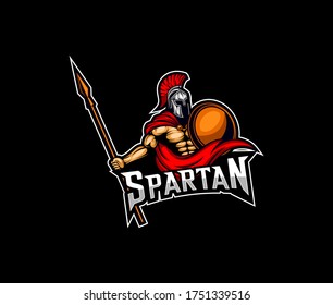 Vector del logotipo del puerto deportivo de lucha espartana