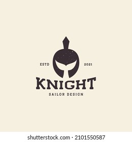 spartan with fish vintage logo symbol icon vector graphic design illustration idea creative