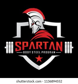 Spartan Fitness and Bodybuilding Logo design inspiration Vector