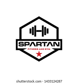 Spartan Fitness and Bodybuilding Logo design inspiration Vector