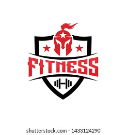 Spartan Fitness and Bodybuilding Logo design inspiration Vector