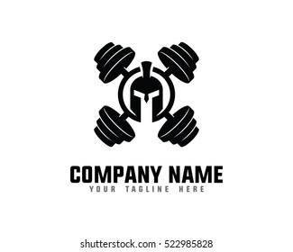 Spartan Fitness Gym Logo Design Template