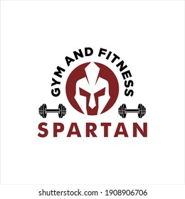 Spartan Fitness And Gym Logo Vector . Fitness Logo . Bodybuilding Logo design inspiration, sports logo template with spartan warriors.