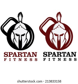 spartan fitness vector design template