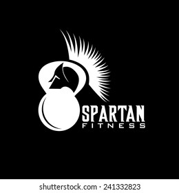 spartan fitness vector design template
