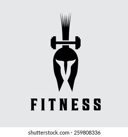 spartan fitness vector design template