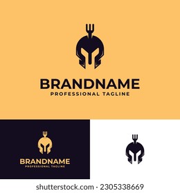 Logotipo de la horquilla espartana, adecuado para cualquier empresa Spartan y Fork.