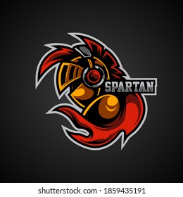 Spartan Gamer e sport mascot logo