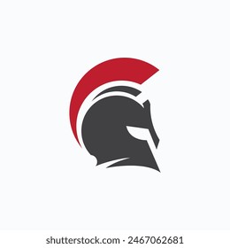 Spartan or gladiator helmet logo vector design