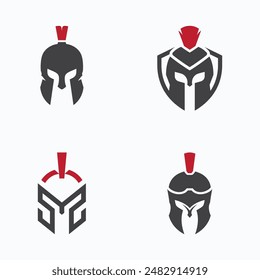 Spartan or gladiator helmet logo vector design