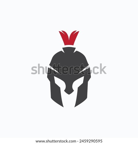 Spartan or gladiator helmet logo vector design