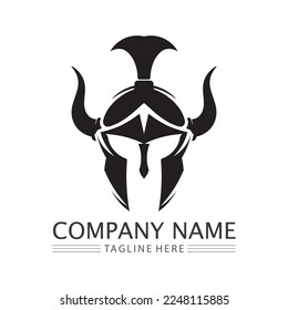 spartan and gladiator logo icon designs vector