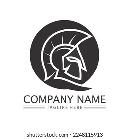 spartan and gladiator logo icon designs vector