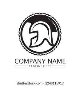 spartan and gladiator logo icon designs vector