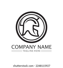 spartan and gladiator logo icon designs vector