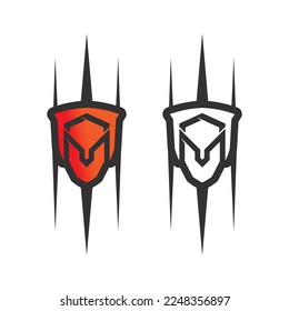 spartan and gladiator logo icon designs vector