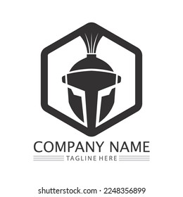 spartan and gladiator logo icon designs vector