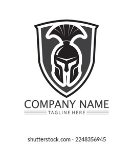 spartan and gladiator logo icon designs vector